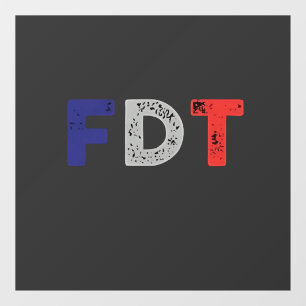 Anti Trump Maga FDT Widerstandskraft gegen Demokra Fensteraufkleber