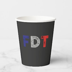 Anti Trump Maga FDT Widerstandskraft gegen Demokra Pappbecher
