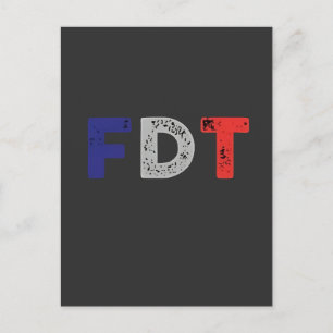 Anti Trump Maga FDT Widerstandskraft gegen Demokra Postkarte