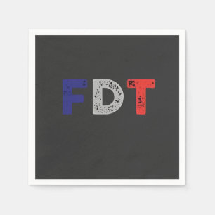 Anti Trump Maga FDT Widerstandskraft gegen Demokra Serviette