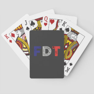 Anti Trump Maga FDT Widerstandskraft gegen Demokra Spielkarten