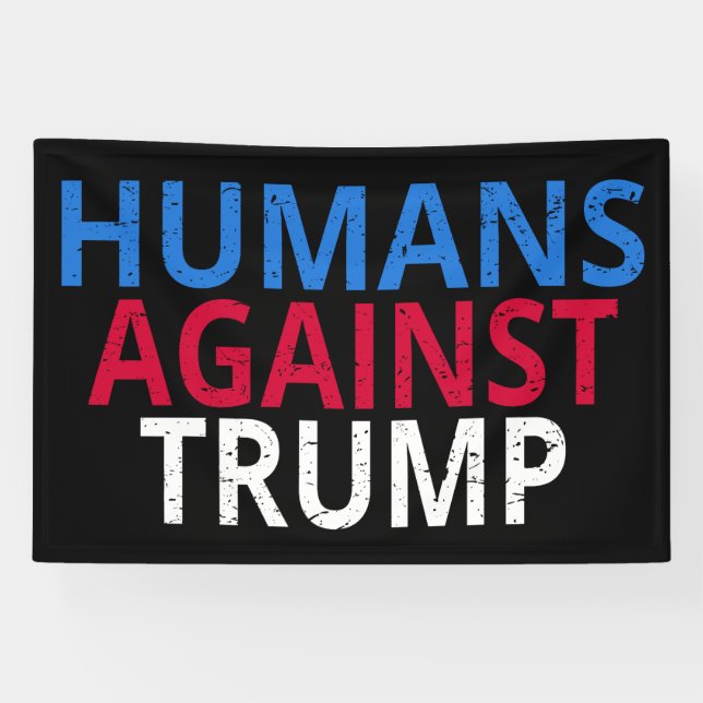 Anti-Trump - Menschen gegen Trump Banner (Horizontal)