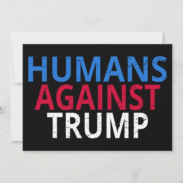 Anti-Trump - Menschen gegen Trump Einladung (Vorderseite)