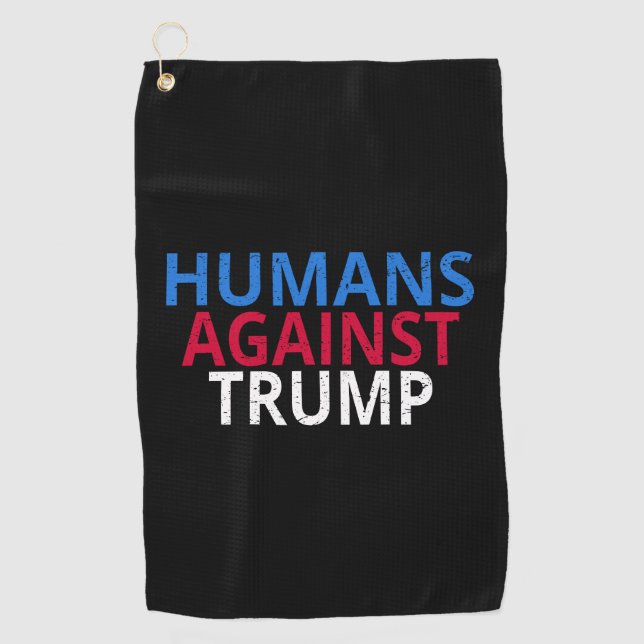 Anti-Trump - Menschen gegen Trump Golfhandtuch (Vorderseite)