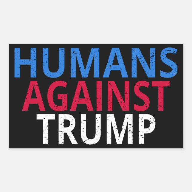 Anti-Trump - Menschen gegen Trump Rechteckiger Aufkleber (Vorderseite)