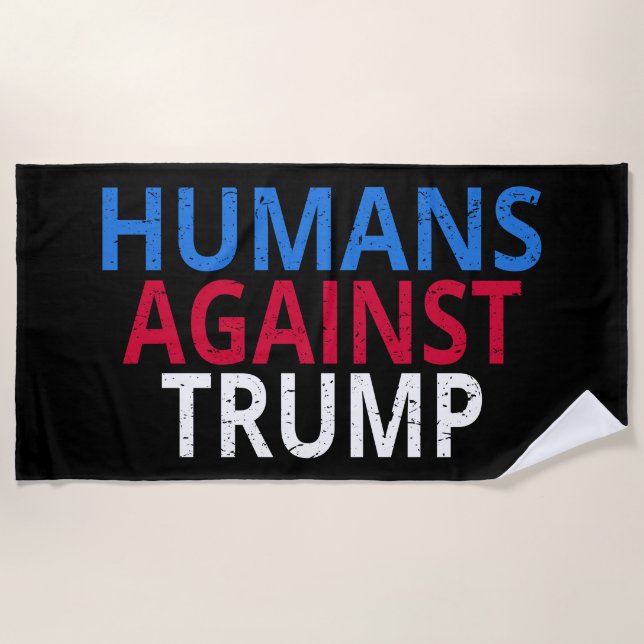 Anti-Trump - Menschen gegen Trump Strandtuch (Vorderseite)