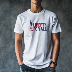 Anti-Trump Merch Protestflagge blau rotes T-Shirt