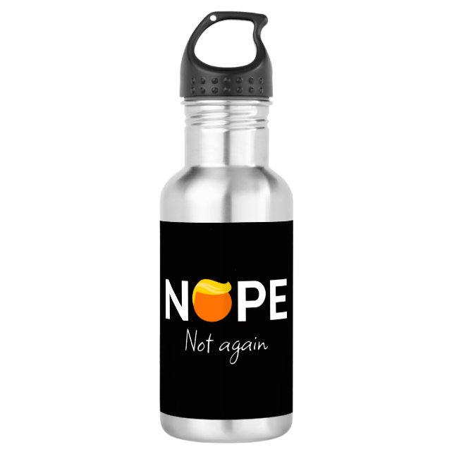 Anti-Trump - Nein, nicht wieder I Edelstahlflasche (Vorderseite)