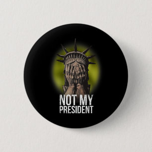 Anti Trump nicht mein Präsident Teeshirt widersteh Button