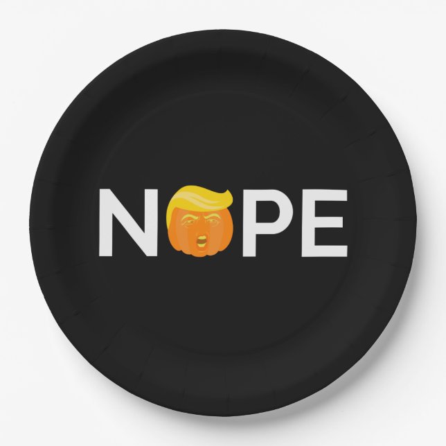 Anti-Trump - Nope Halloween Edition I Pappteller (Vorderseite)