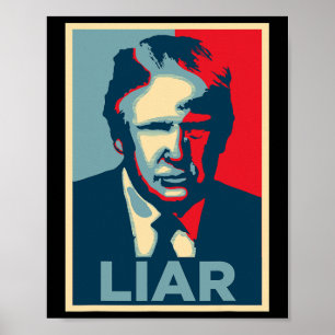 Anti-Trump-Obama-Hoffnungsposter Lügner Poster