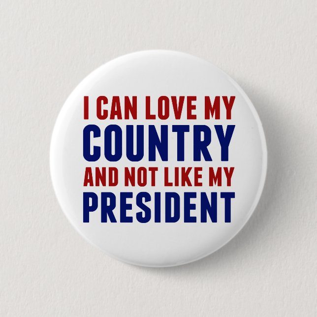 Anti Trump Patriotic nicht mein Präsident Button (Vorderseite)