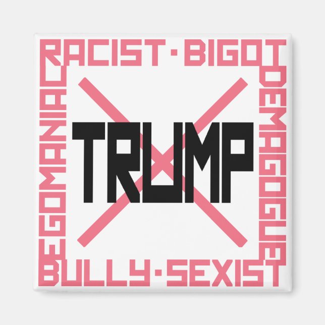 Anti-Trump Pink Magnet (Vorne)