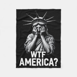 Anti-Trump Politik und Demokratie Wtf Amerika 2 Fleecedecke