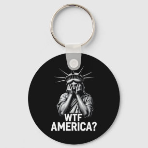 Anti-Trump Politik und Demokratie Wtf Amerika 2 Schlüsselanhänger