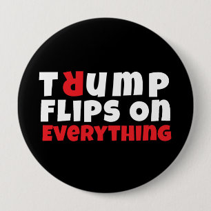 Anti-Trump-Protest-Slogan schwarz rot Button