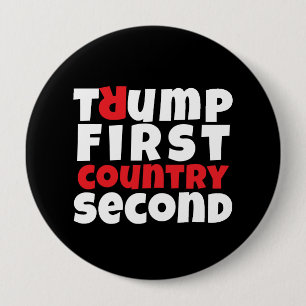 Anti-Trump-Protestparole rot schwarz Button