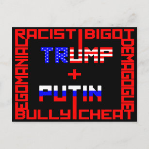 Anti Trump+Putin Postkarte