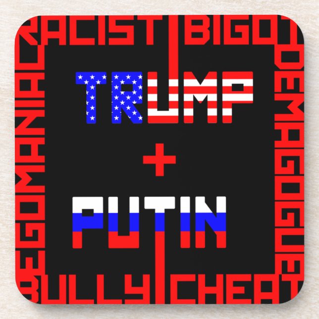 Anti Trump+Putin Untersetzer (Vorderseite)