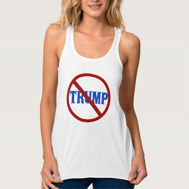 Anti Trump Red Circle Tank Top (Vorderseite)