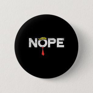 Anti-Trump Red Krawatte Wig Stopp Donald Trump Fun Button
