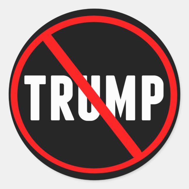 Anti Trump Resist Runder Aufkleber (Vorderseite)