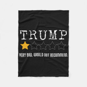 Anti-Trump-Rezension Sehr D Würde nicht empfehlen  Fleecedecke