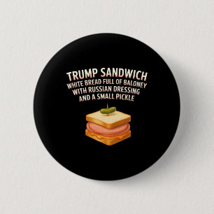 Anti-Trump-Sandwich-Schild Lustig Donald Button