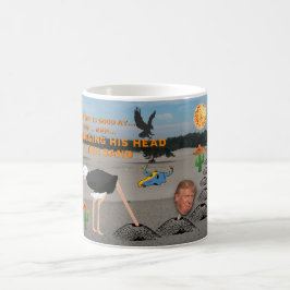 Anti Trump / seinen Kopf im Sand graben, Kaffeetasse