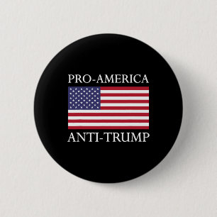 Anti-Trump-Shirt - Amerikanischer Flaggenresist Button