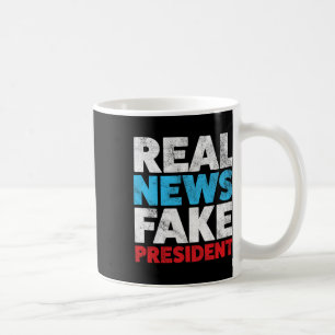 Anti Trump Shirt Real News Fake Präsident Shirt Re Kaffeetasse