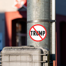 Anti Trump Simple Red Circle X Political