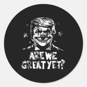 Anti Trump sind wir groß und doch Clown Runder Aufkleber