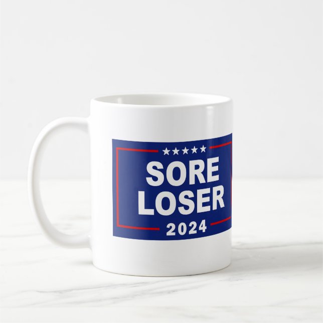 Anti-Trump Sore Loser 2024 Kaffeetasse (Links)