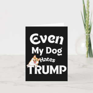 Anti Trump-T-Shirts Hund Hates Donald 1 Karte