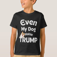 Anti-Trump-T-Shirts Hund Hates Donald Dog Liebe
