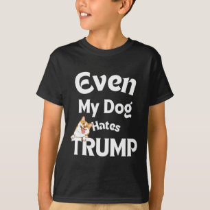 Anti-Trump-T-Shirts Hund Hates Donald Dog Liebe T-Shirt