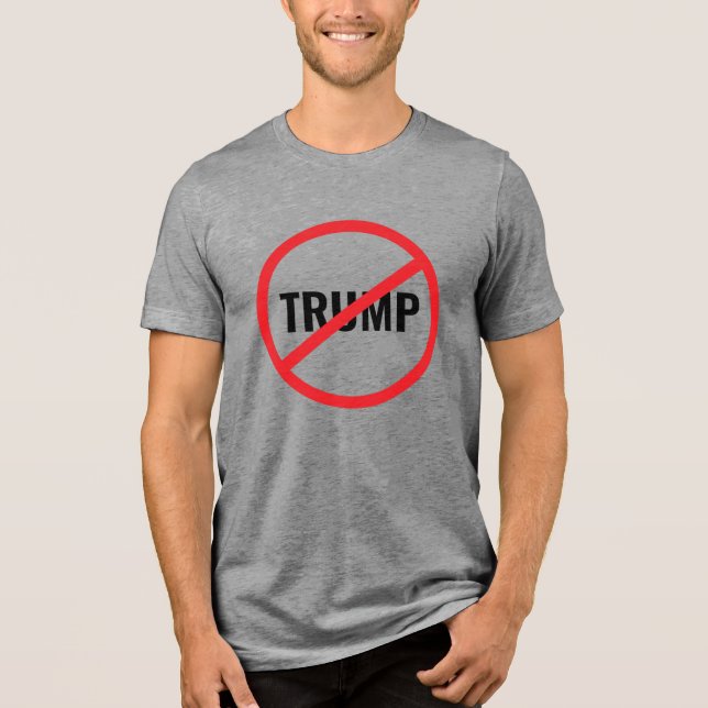 Anti-Trump Tri-Blend Shirt (Vorderseite)