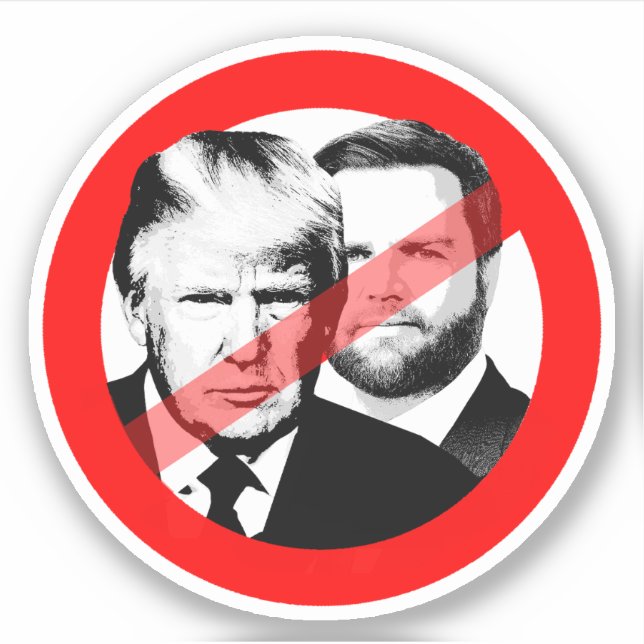 Anti Trump Vance Aufkleber (Vorderseite)