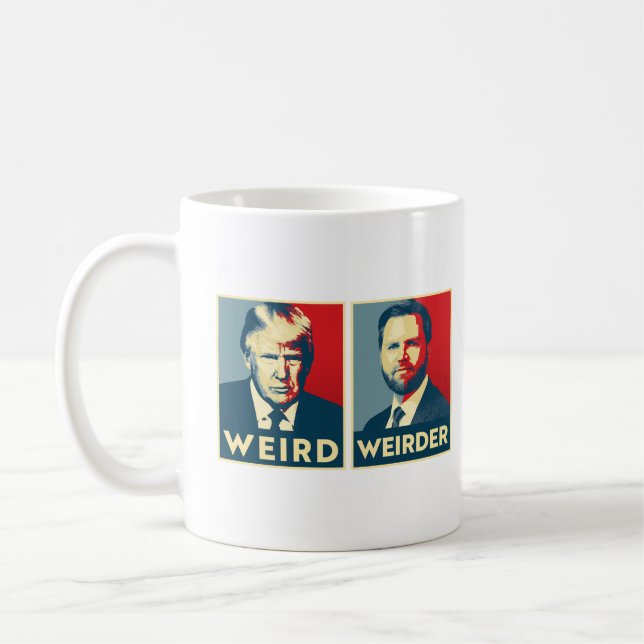 Anti Trump Vance - komisch und eigenartig Kaffeetasse (Links)