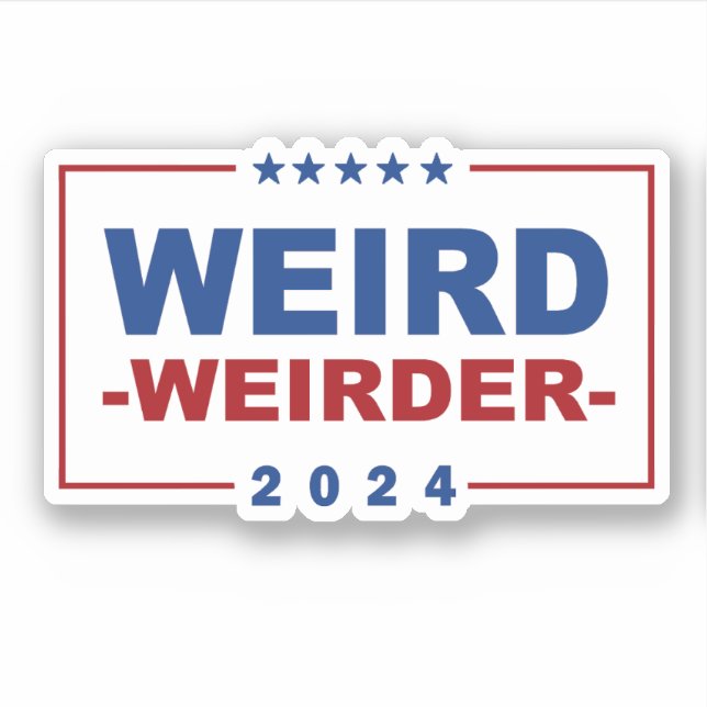 Anti Trump Vance - Merkwürdiger Weirder 2024 Aufkleber (Vorderseite)