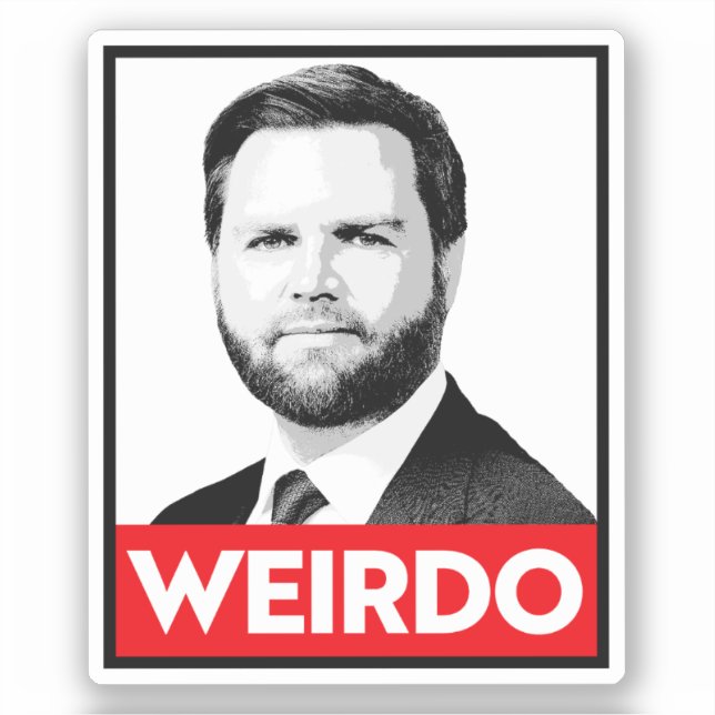 Anti Trump Vance - Weirdo Aufkleber (Vorderseite)