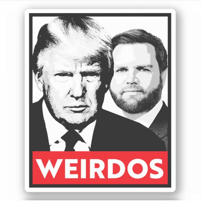 Anti Trump Vance - Weirdos Aufkleber (Vorderseite)