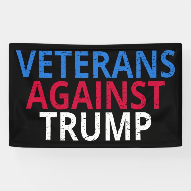 Anti-Trump - Veteranen gegen Trump Banner (Horizontal)