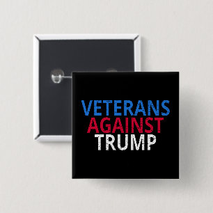 Anti-Trump - Veteranen gegen Trump Button