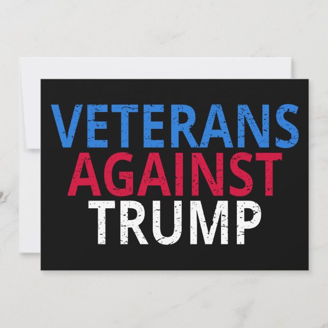 Anti-Trump - Veteranen gegen Trump Einladung (Vorderseite)