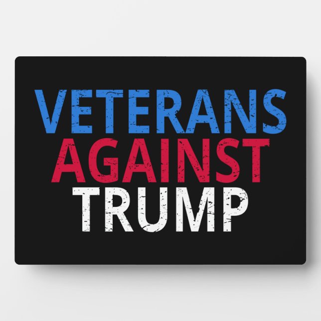 Anti-Trump - Veteranen gegen Trump Fotoplatte (Vorderseite)