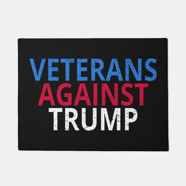 Anti-Trump - Veteranen gegen Trump Fußmatte (Vorderseite)