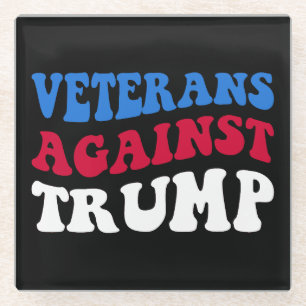 Anti-Trump - Veteranen gegen Trump II Glasuntersetzer