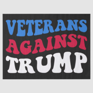Anti-Trump - Veteranen gegen Trump II Seidenpapier